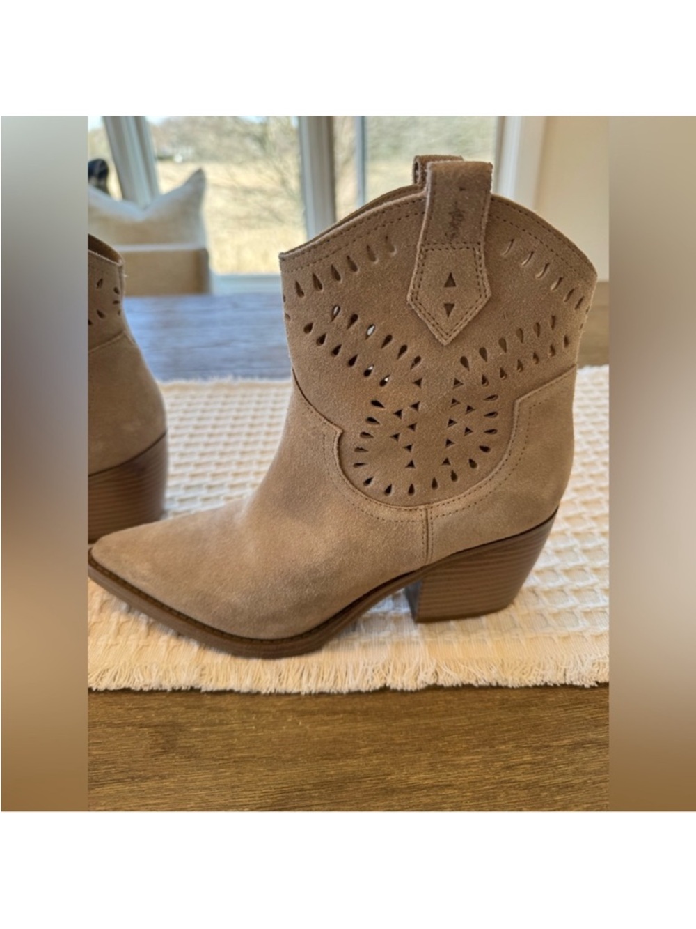 Women’s Taupe Suede Western Ankle Boots - Unbranded - Picture 5 of 11